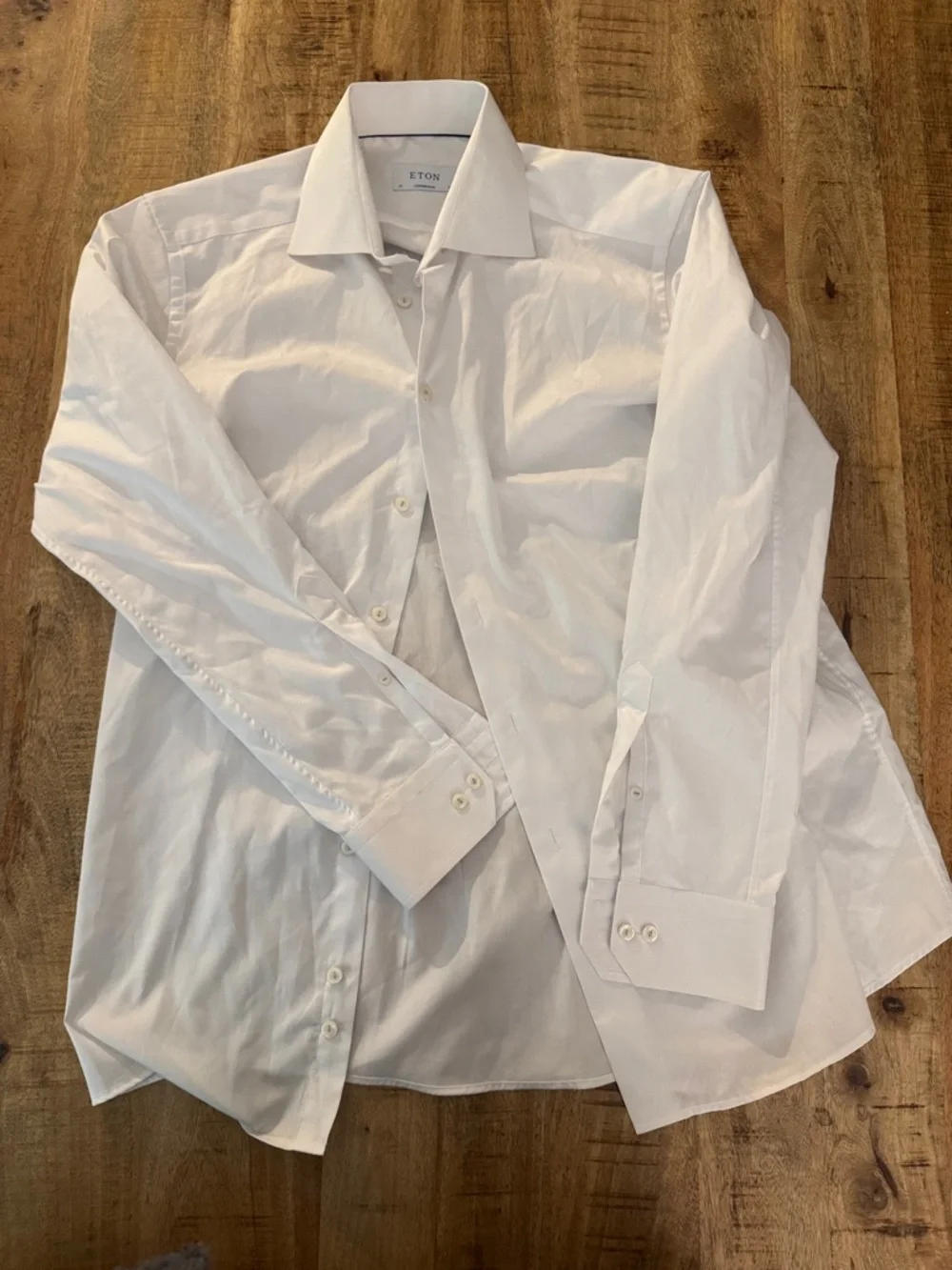 Eton White Men's Dress button up down Shirt - Spread Collar Tailored Fit NEW